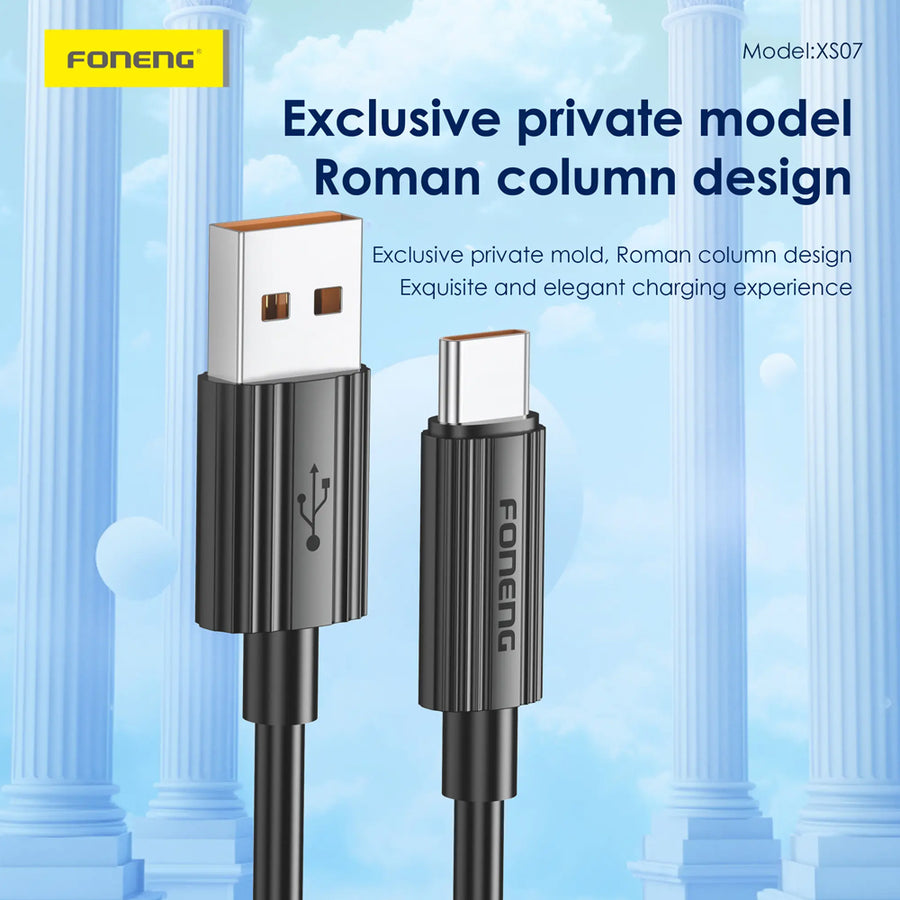 FONENG XS07 1.2m 60W Type-C to Type-C Fast Charging Cable