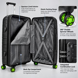 3-Piece Lightweight Hard Shell Travel Luggage Set - 22", 26" & 30"