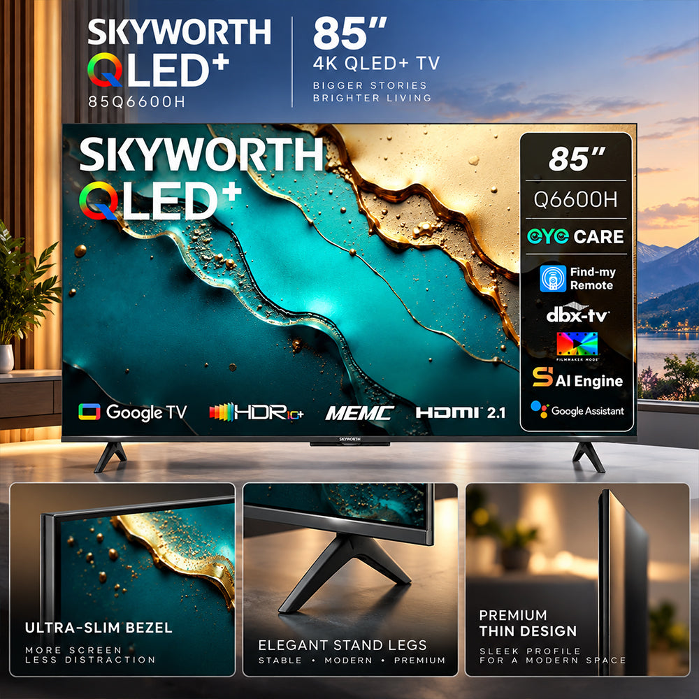 Skyworth 85-Inch QLED+ 4K UHD Google Smart TV