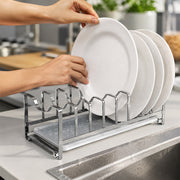Compact Stainless Steel Dish Drying Rack for Plates