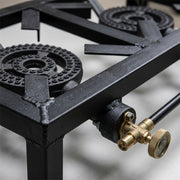 3-Burner Catering Gas Stove with Heavy-Duty Boiling Rings