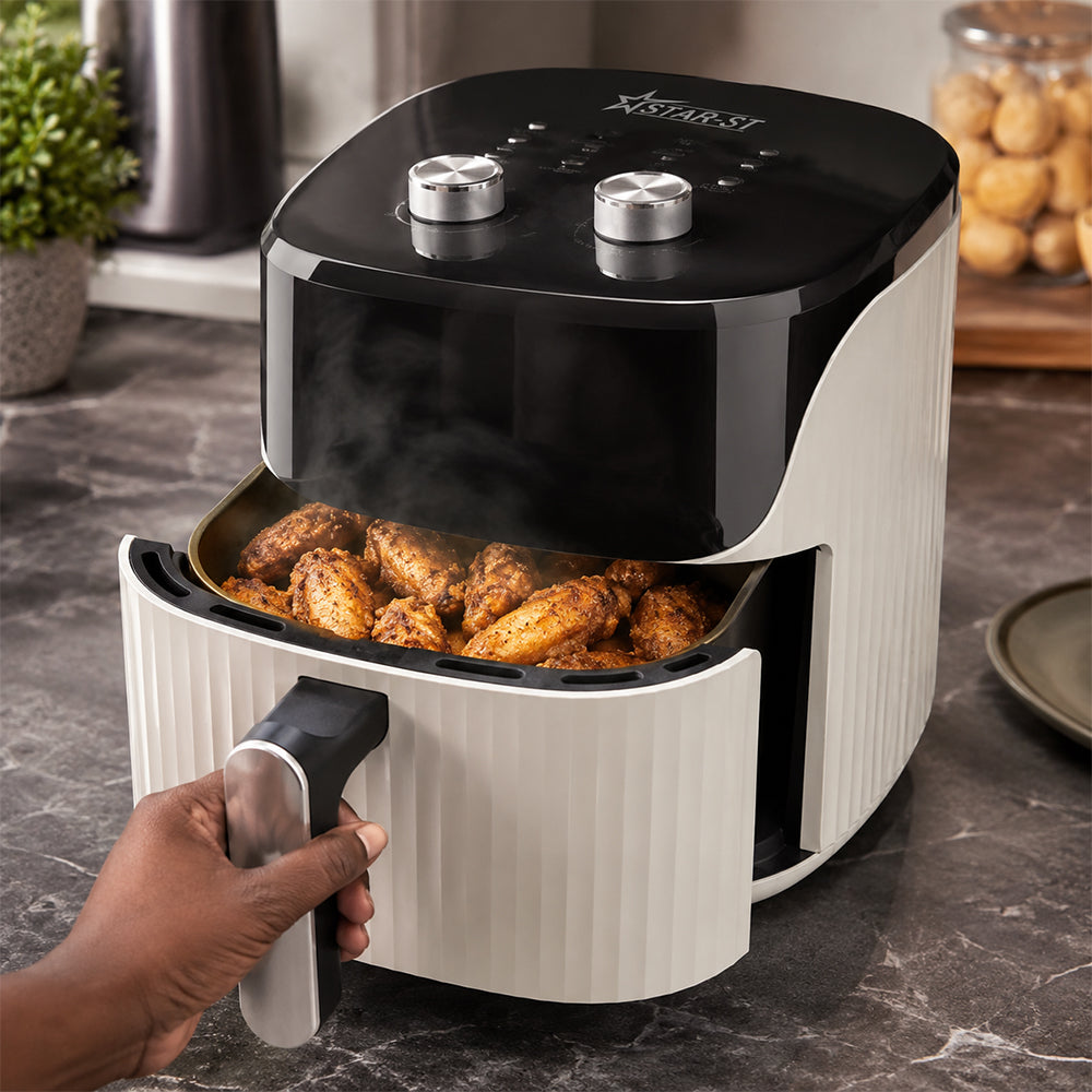iStar-ST 10L Manual Air Fryer 1200W with Timer - White & Black