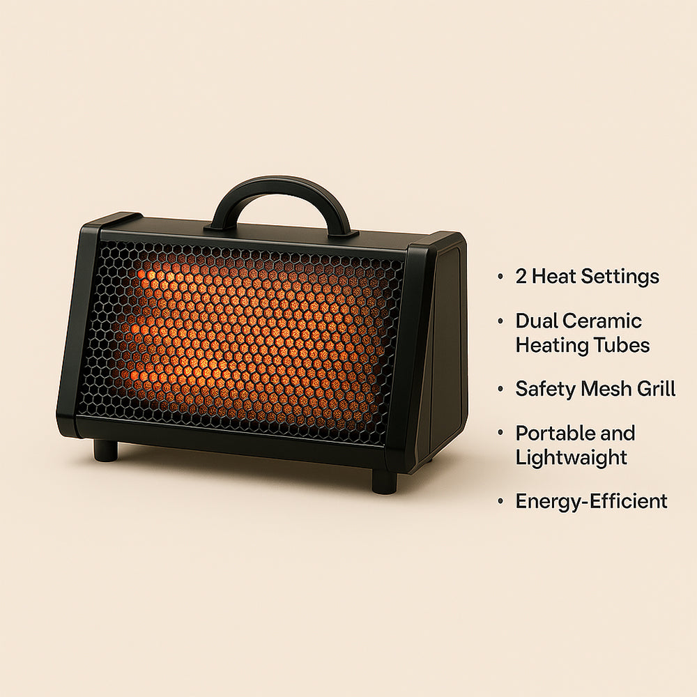 Condere 2-Bar Electric Ceramic Heater - 1000W