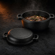 Condere 26cm Dual Purpose Cast Iron Pot with Shallow Pan Lid