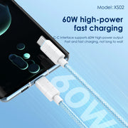 FONENG XS02 1.2m Braided Fast Charging Cable 60W / PD27W