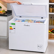 Condere 188L Chest Freezer with Top-Opening Lid - White