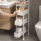 5-Tier Slim  Rolling Storage Trolley with Baskets for Bathroom & Kitchen