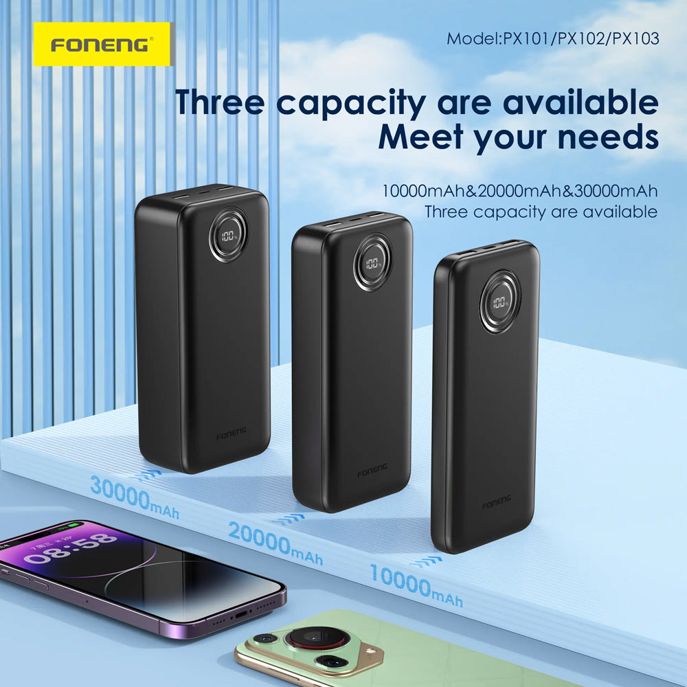 FONENG PX102 20000mAh 22.5W Fast Charging Power Bank