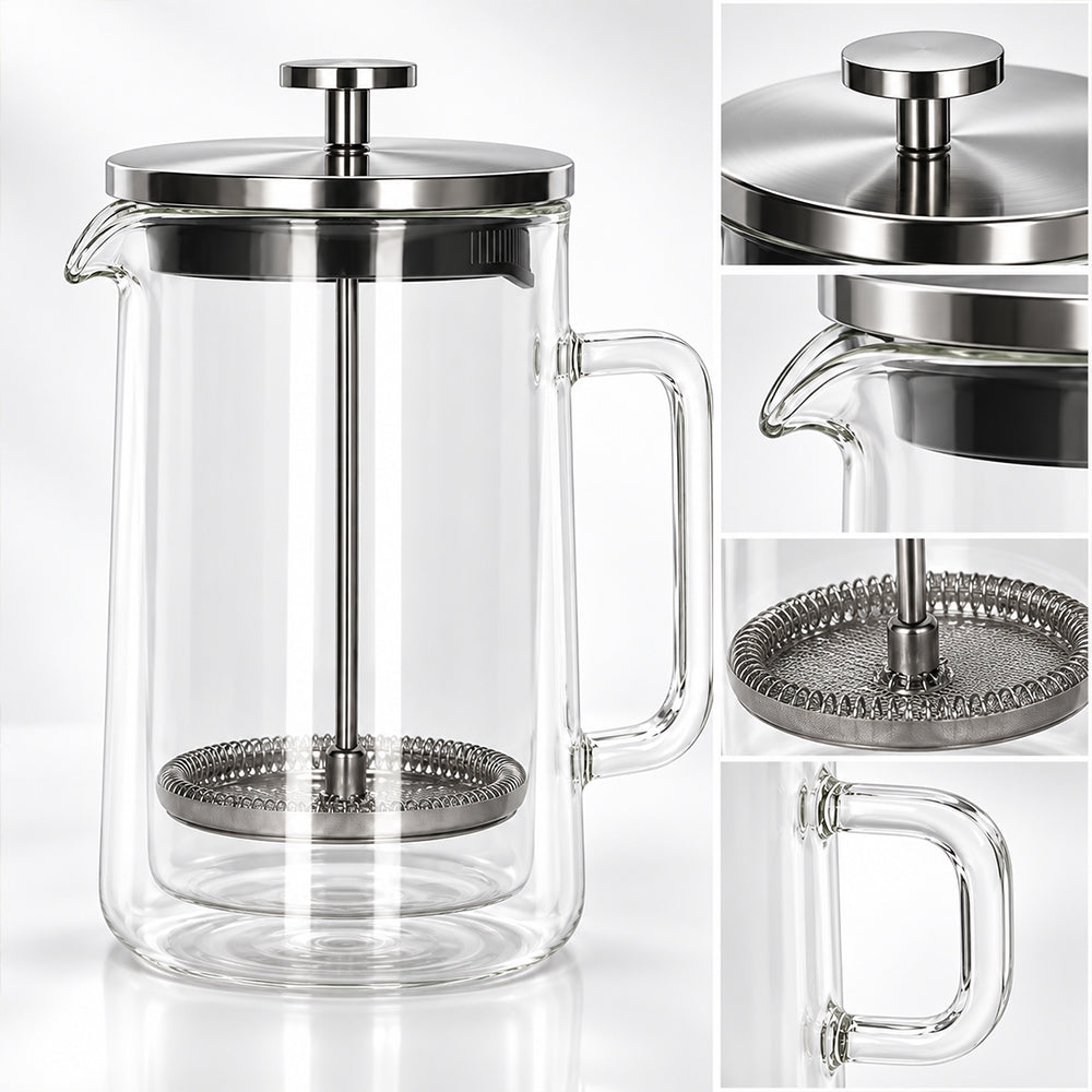 Glass French Press Coffee & Tea Maker - 1000ml