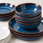 16-Piece Reactive Glaze Ceramic Dinnerware
