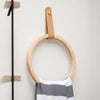 Bamboo Towel Holder – Self-Adhesive Circular Bathroom Rack