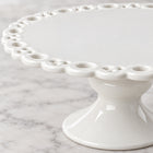 White Ceramic Pedestal Cake Stand - 30.4cm