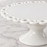 White Ceramic Pedestal Cake Stand - 30.4cm