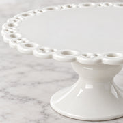 White Ceramic Pedestal Cake Stand - 30.4cm