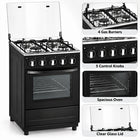 Safy 4-Burner Freestanding Gas Stove with Oven
