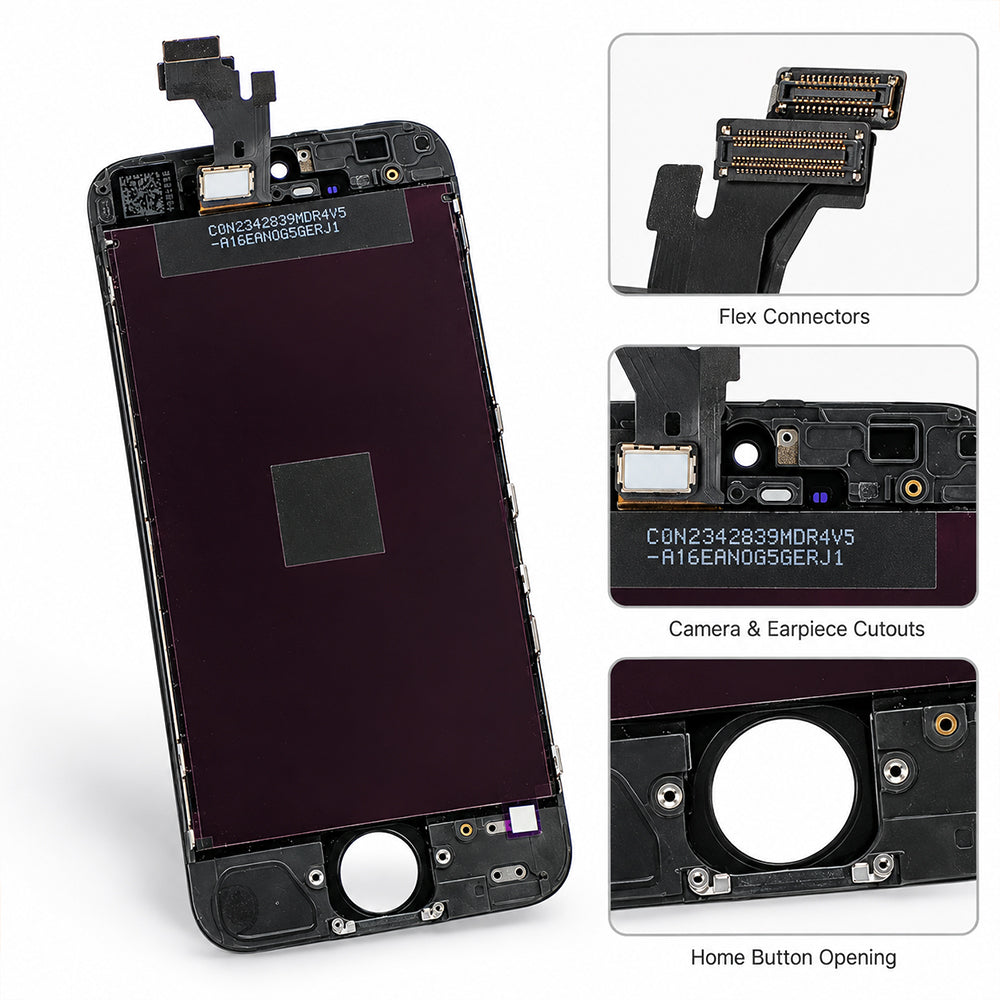 Replacement LCD Screen & Digitizer for iPhone 5s - Black & White