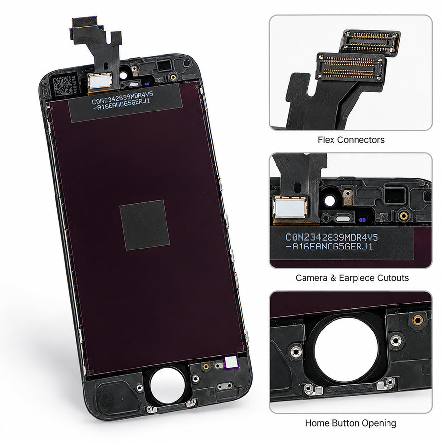 Replacement LCD Screen & Digitizer for iPhone 5s - Black & White