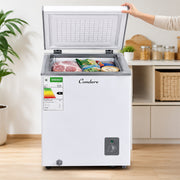 Condere 55L Compact Chest Freezer with Top-Opening Lid - White