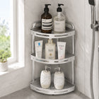 3-Tier Aluminium Corner Shower Bathroom Shelf - Silver