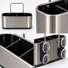 3-Compartment Cleaning Storage Rack with Suction Cups - 17.2cm