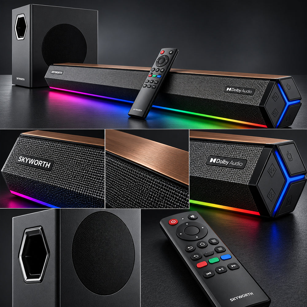 Skyworth 630W 3.1-Channel Soundbar with Wireless Subwoofer