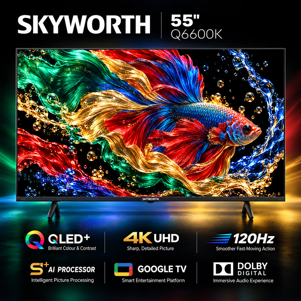 Skyworth 55-Inch 4K UHD QLED Google Smart TV