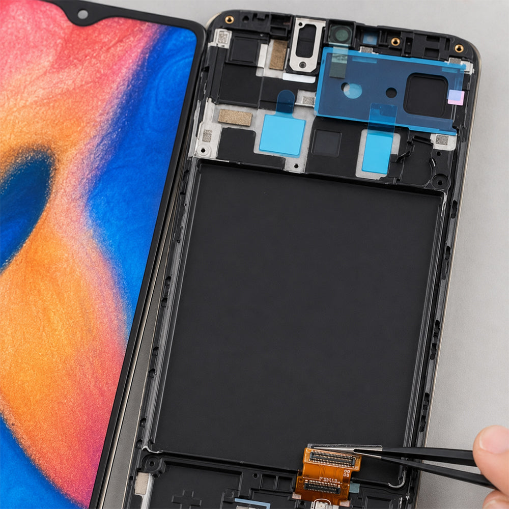 Standard LCD Screen with Frame for Samsung Galaxy A20