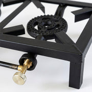2-Burner Catering Gas Stove with Heavy-Duty Boiling Rings