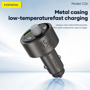 FONENG C26 45W Dual-Port Metal Fast Car Charger