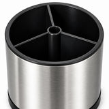 360° Rotating Cutlery & Utensil Holder with Drainage - 16cm