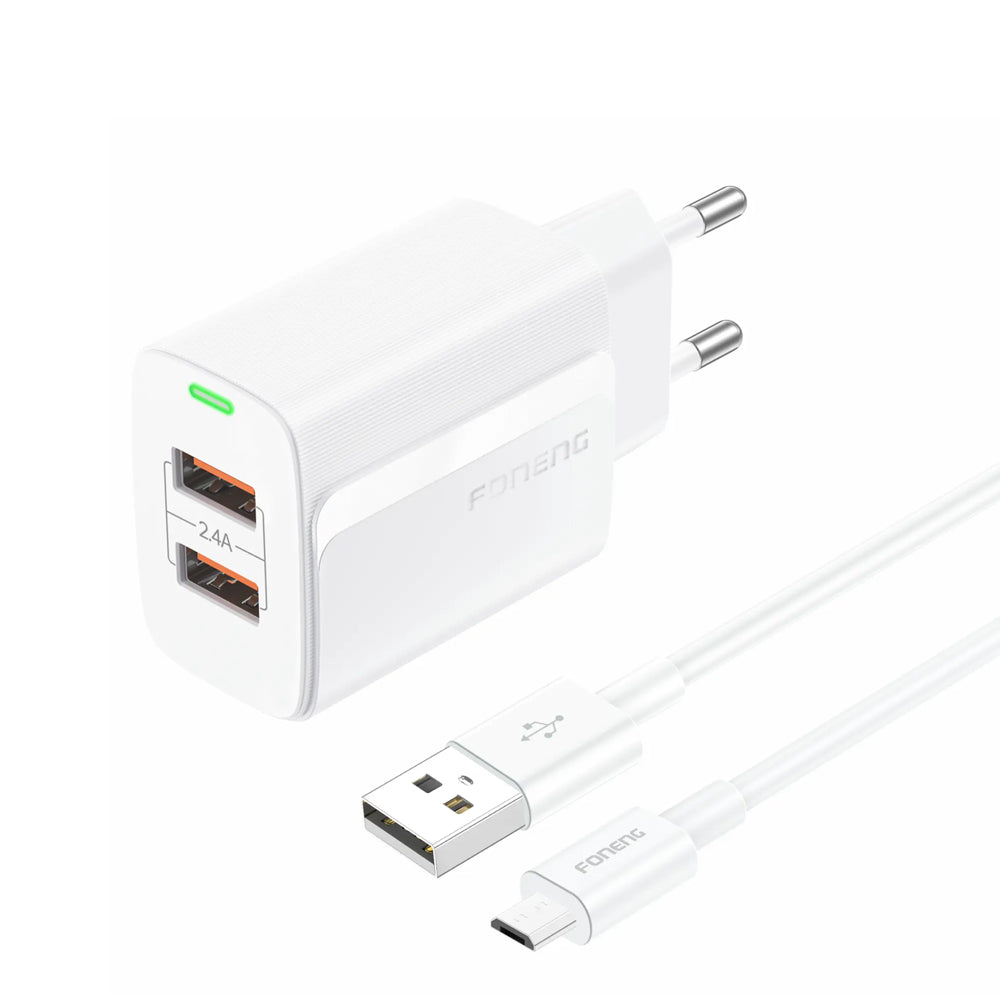 FONENG Dual USB-A 2.4A Wall Charger