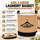 iStar Foldable Laundry Basket with Carry Handles