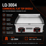 Aruif Commercial Flat Top Gas Griddle with Dual Controls