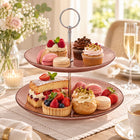 Double-Tier Glass Cake Stand - 27.9cm