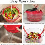 Salad Spinner Vegetable Washer with Bowl Rotary Handle