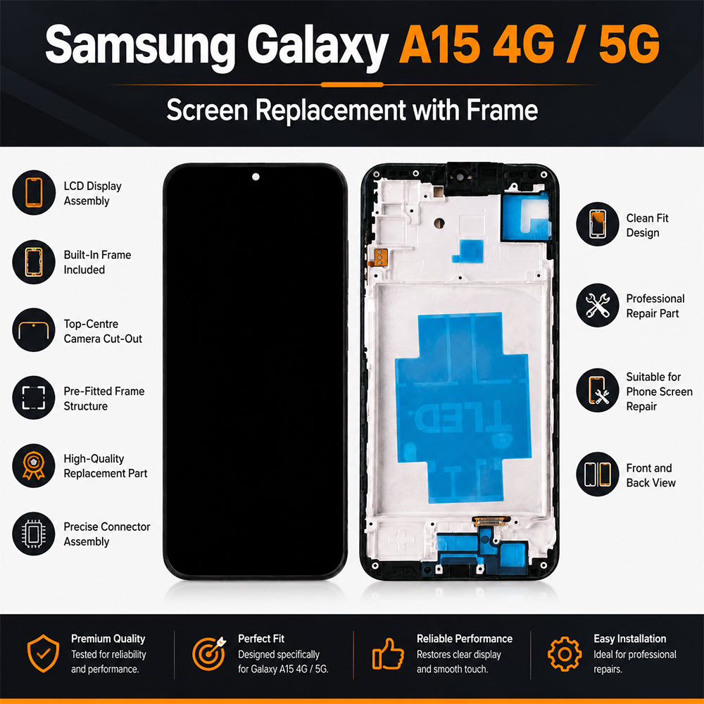 Standard LCD Screen & Digitizer with Frame for Samsung Galaxy A15 5G