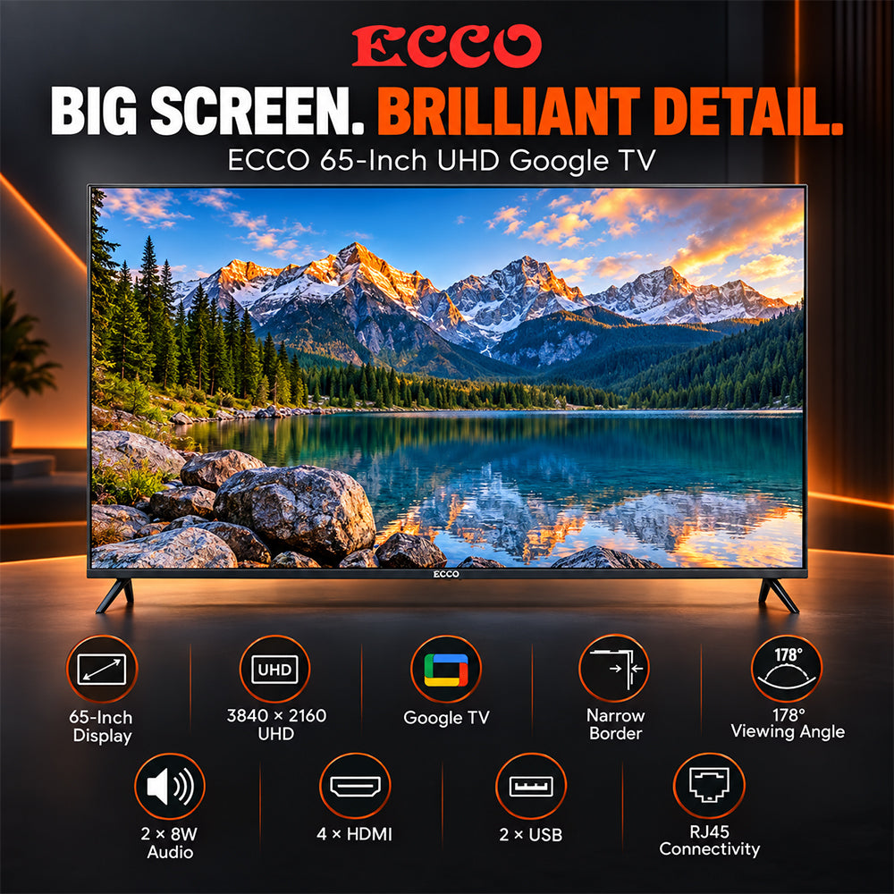 ECCO 65-Inch 4K UHD Google Smart TV