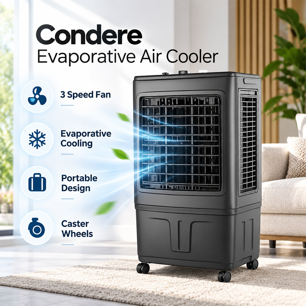 Condere Evaporative Air Cooler with Ice Fill & Air Swing