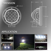 iStar 5″ Round LED Off‑Road Flood Light – 51 W / 5100 LM - Set Of 2