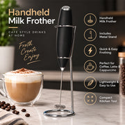 Handheld Milk Frother with Stand