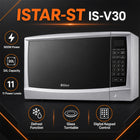 iStar-ST 30L Digital Microwave Oven 900W with Defrost Function - Silver & Black