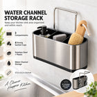 3-Compartment Cleaning Storage Rack with Suction Cups - 17.2cm