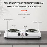 Electric Double Spiral Stove – Portable Dual Hot Plate