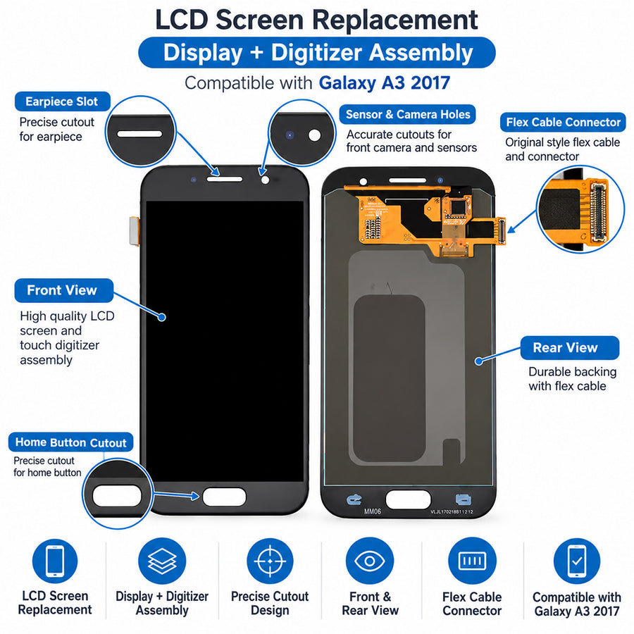 Standard LCD Screen & Digitizer for Samsung Galaxy A3 (2017)