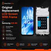 Original Screen & Digitizer with Frame for Samsung Galaxy A16 4G