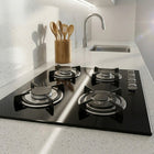 XMY Built-In Tempered Glass 4-Burner Gas Stove