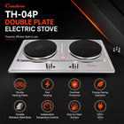 Condere Double Hot Plate Electric Stove with Adjustable Heat Controls