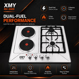 XMY 4-Zone Dual-Fuel Gas & Electric Built-In Hob