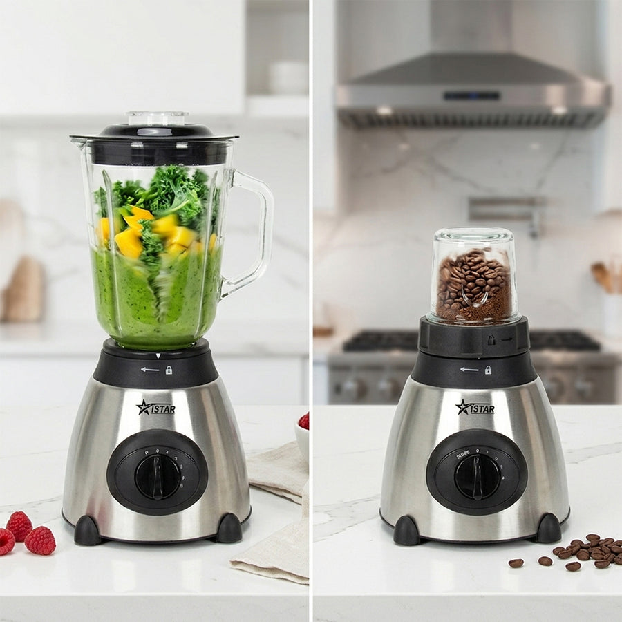 iStar Stainless Steel Blender – Professional Multi-Speed Kitchen Mixer (Silver)