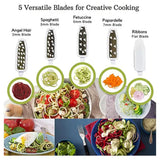 4-in-1 Vegetable Spiralizer – Create Fresh Zucchini & Carrot Noodles Instantly